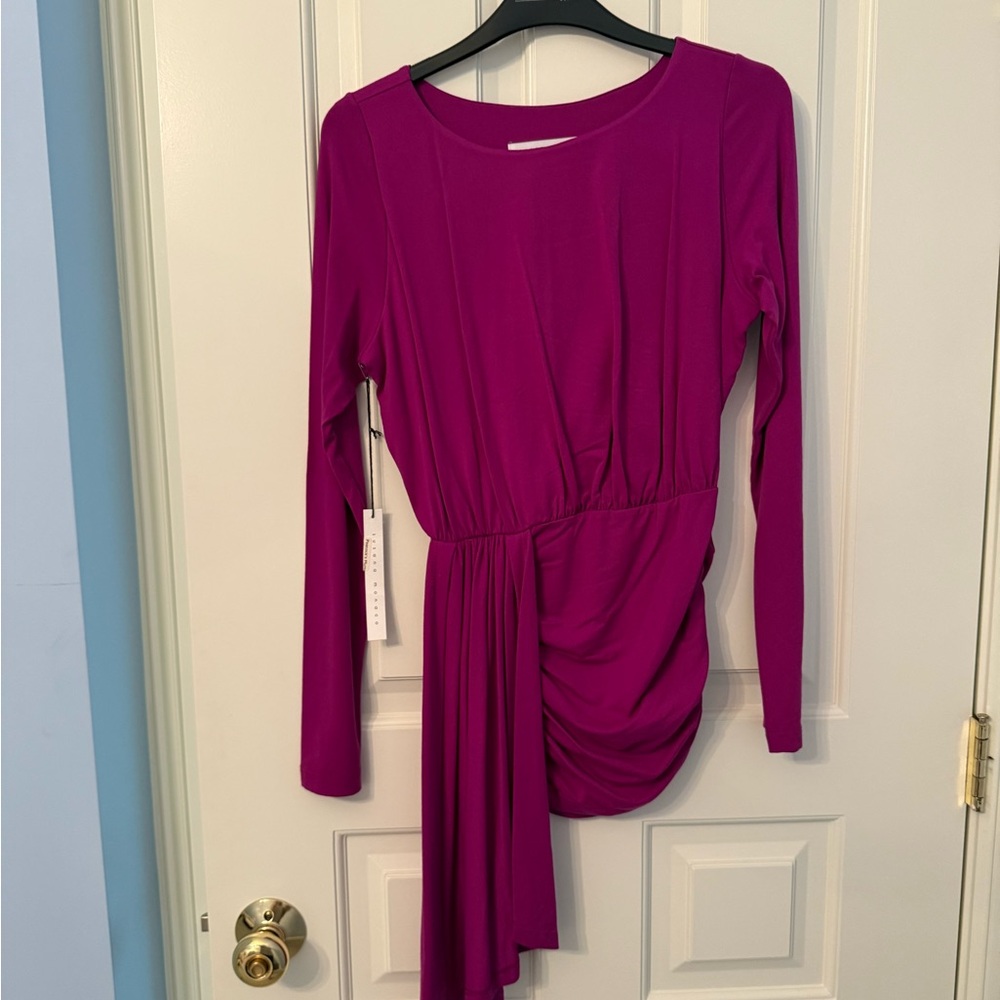 Susana Monaco Fuchsia Long Sleeve Top